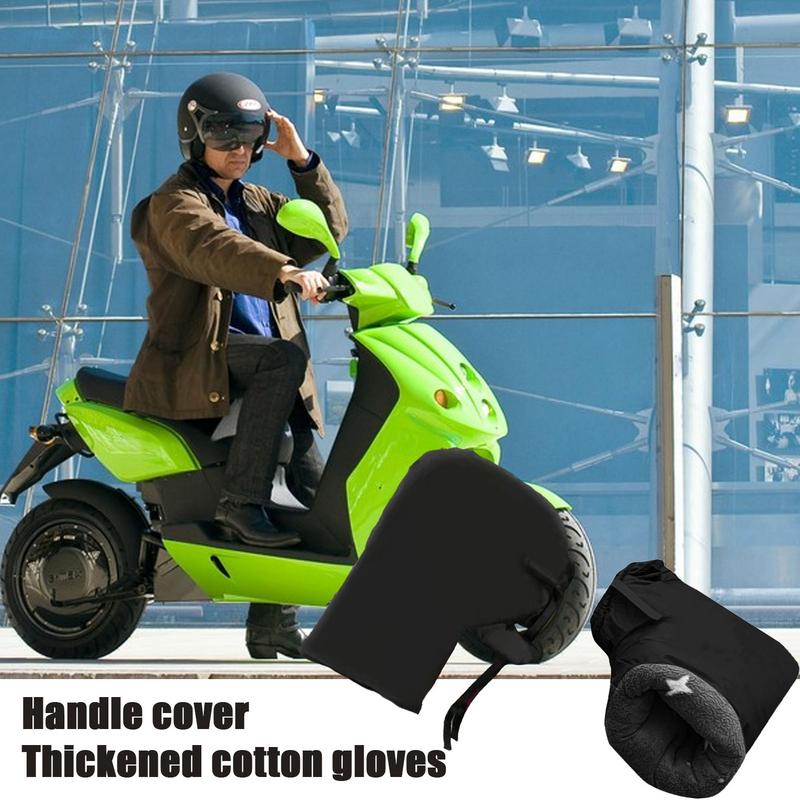 Riding Equipment For Motorcycle Grips Cold Protection Gloves Plus Velvet Electric Car Snowmobile Winter Warm Rider Handle Cover