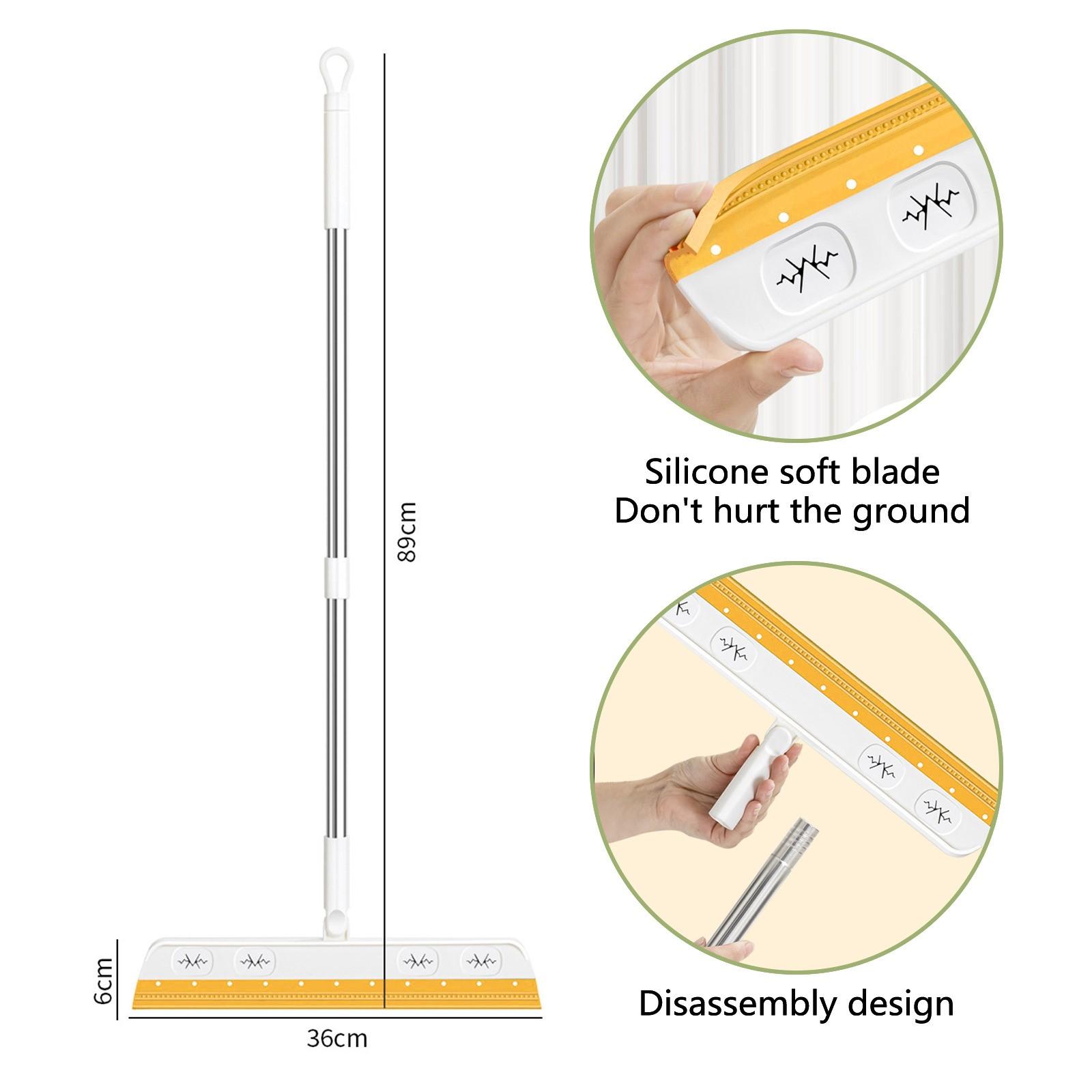 

Силиконовый скребок для мытья полов Magic Broom для шерсти домашних животных, пыли, веники, стеклоочиститель для пола в ванной, вращающийся на 180°, для уборки дома