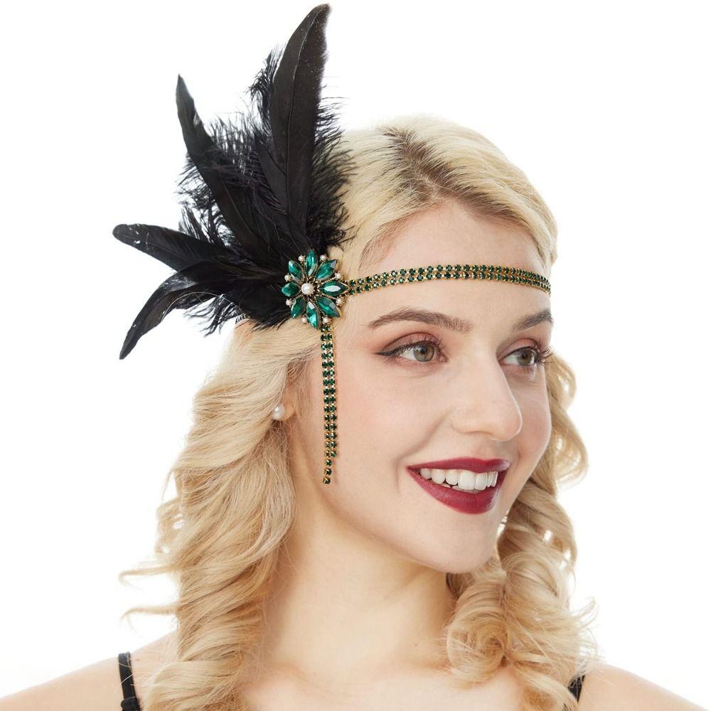 Hair Band Masquerade Party Hair Accessories Sequin Hair Band Feather Headwear Korean Style Headband