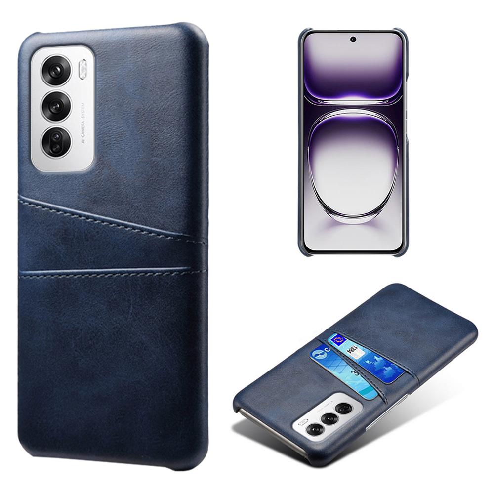 For Oppo Reno12 5G (Global) Case Dual Card Slots PU Leather+Hard PC Phone Cover