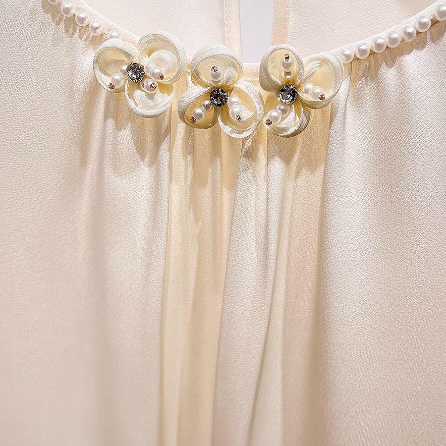 2025 European Style Chiffon Slimming Long-Sleeve Women's Shirt for All Seasons