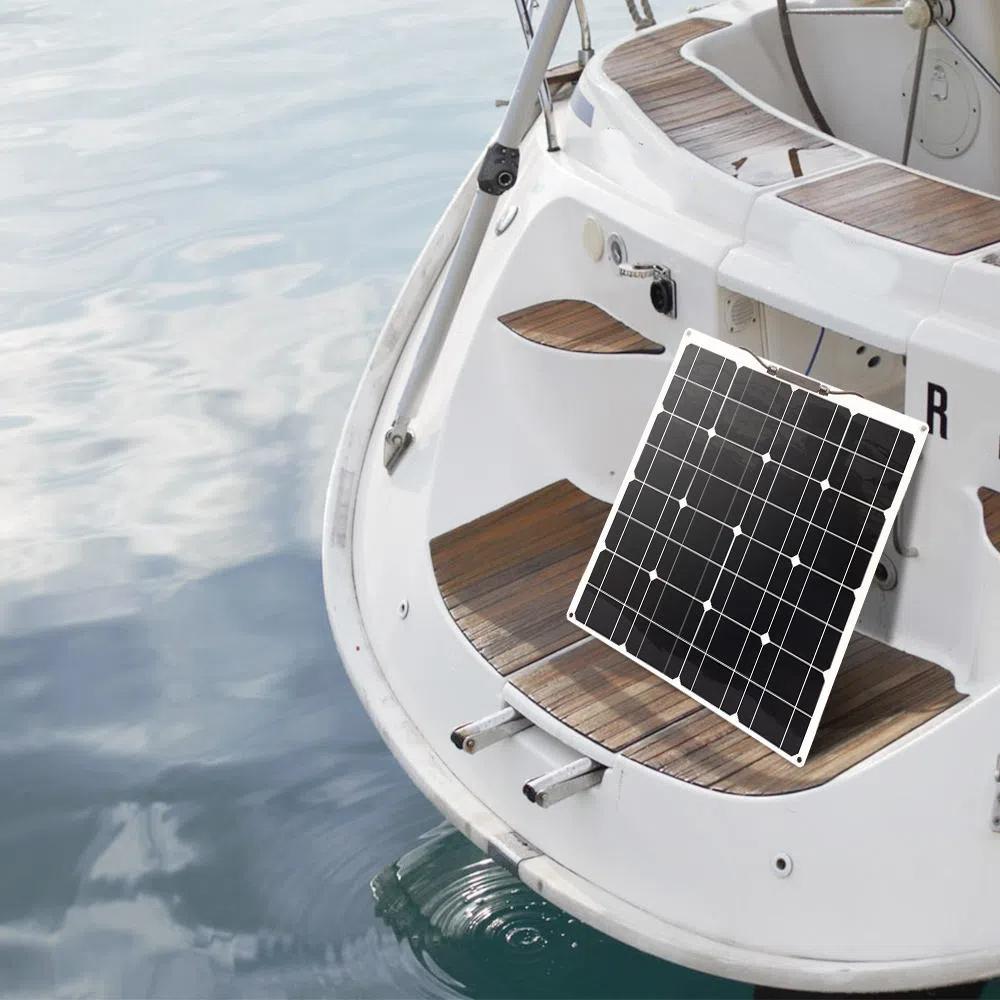 Venkovní monokrystalický 50W poloflexibilní solární panel Panel pro výrobu solární energie Fotovoltaický modul