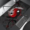 Japanese Desk Mat Black & White Mouse Pad Koi Fish Japan Art Seal Yin-yang fish Large XXL Gaming Deskmat Rubber Mousepad 80x30