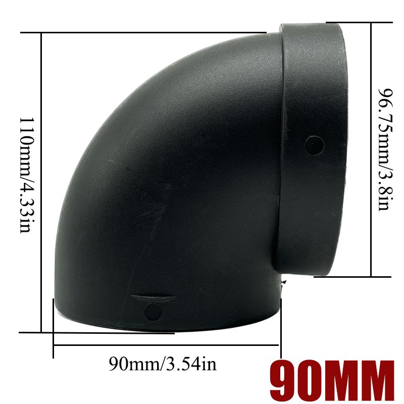6X 42/60/75/90mm Plastic L-Shaped Air Pipe Elbow Outlet Connector For Webasto Eberspaecher Diesel Parking Car Heater Accessories
