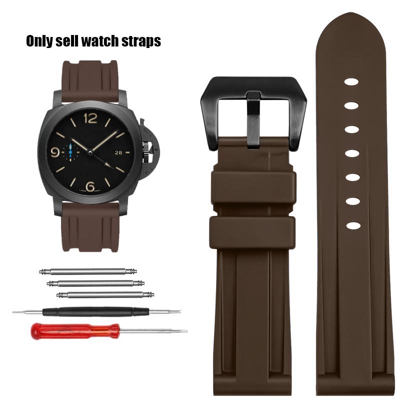 Für Panerai Lumino PAM01312 PAM441 359 111 Armband Dickes Meer Wasserdicht Herren Silikon Uhrenarmband 22 24mm 26mm Gummi Uhrenarmband