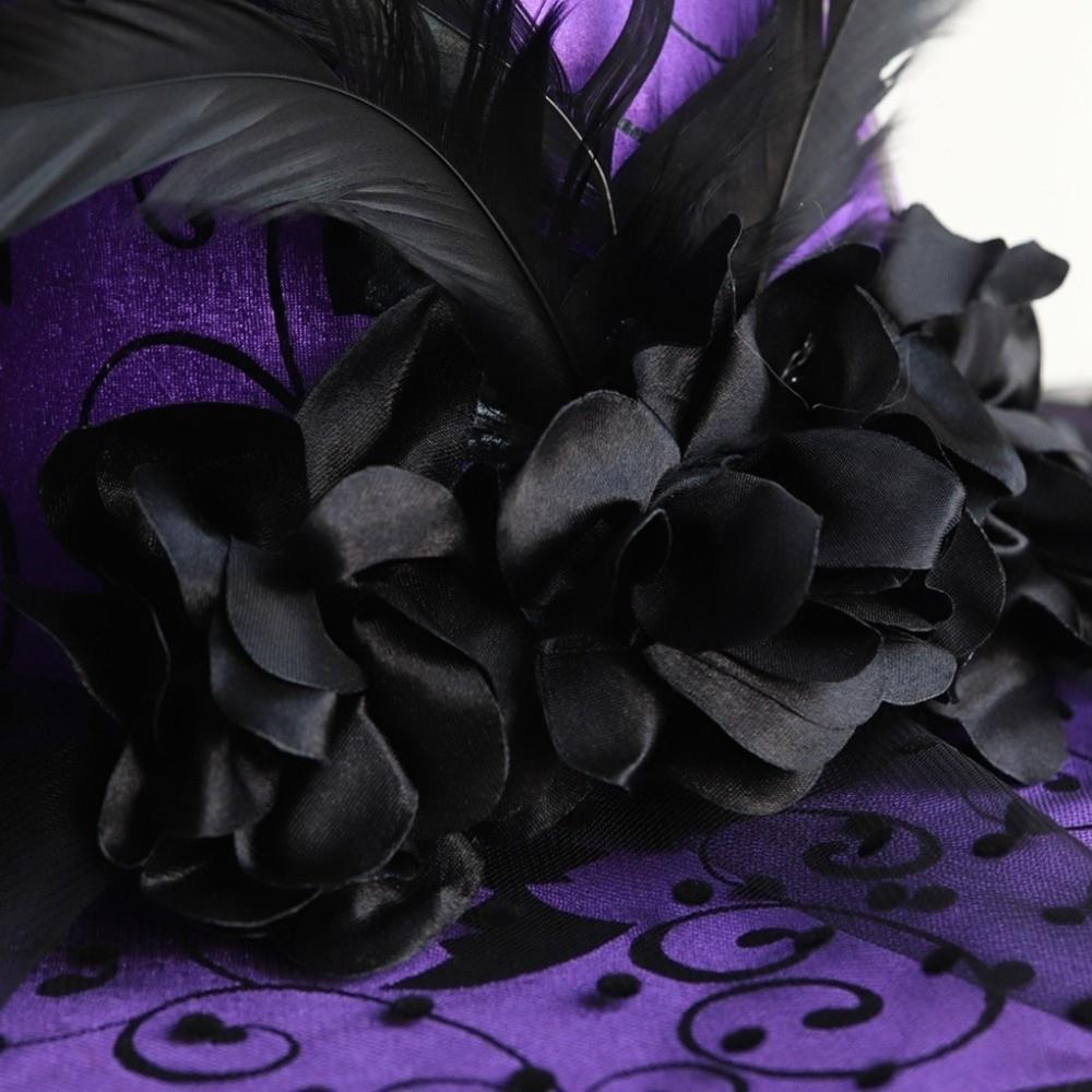 Gothic Wizard Hat Lace Veils Cosplay Hat Photography Props Halloween Witch Hat  Cosplay Event
