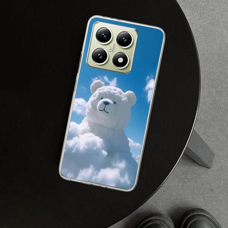 Sunny Clouds Teddy Bear Phone Case Cover for Xiaomi Redmi Note 15 14 13 12 11 Pro Plus 14S 12S 11S 11T 11E 10S 10 Customized Fun