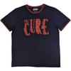 The Cure 'Logo' Marineblauw Ringer T-shirt - NIEUW
