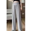 Korean-Style Breathable Summer Maternity Wide-Leg Pants with Adjustable Belly Support
