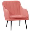 351457 vidaXL Fauteuil Rose 63x76x80 cm Velours