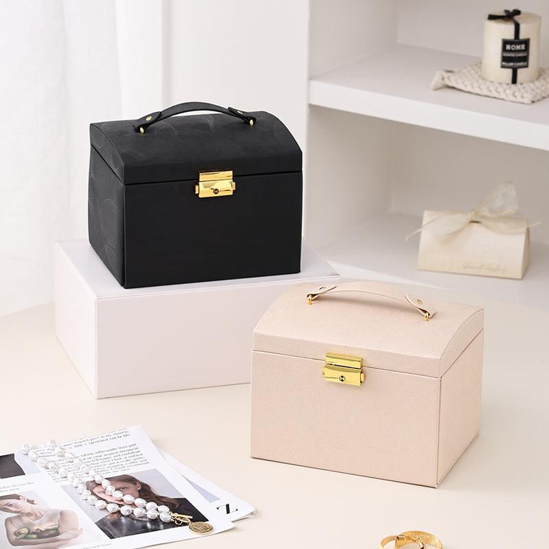 Jewelry Organizer Box With Lock For Rings Necklaces And Bracelets