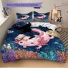 Underwater Axolotl Adventure Print 3Pcs Bedding Setduvet Cover With 2 Bedropillowcase Home Birthday Gift