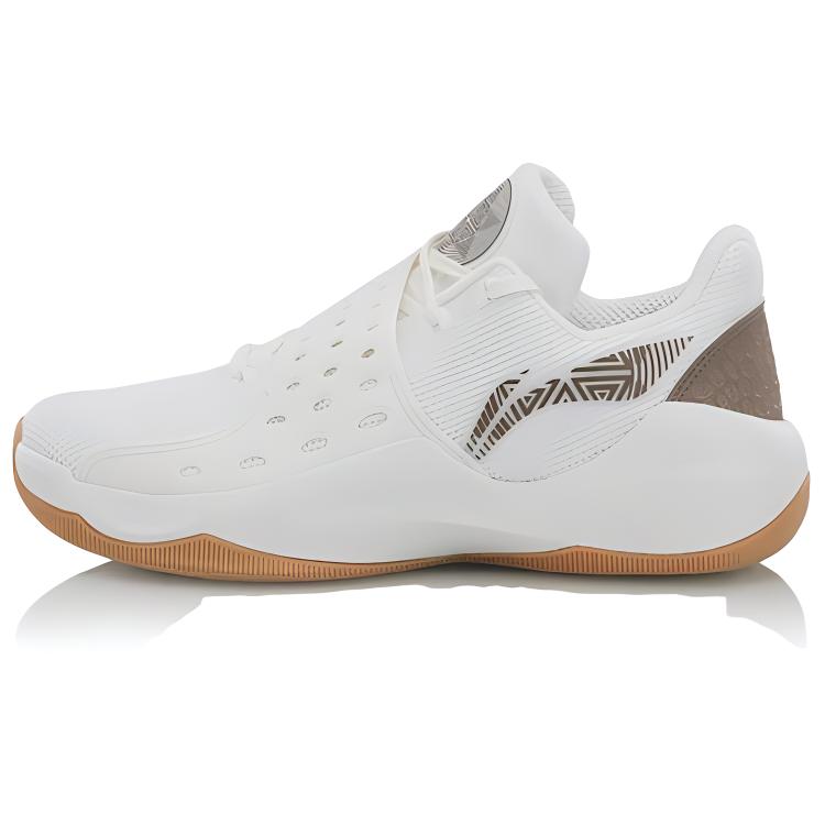 New LiNing SONIC 6 Anti Slip Wear Resistant Low Top Basketball Shoes Men's Ivory ABAN053-4