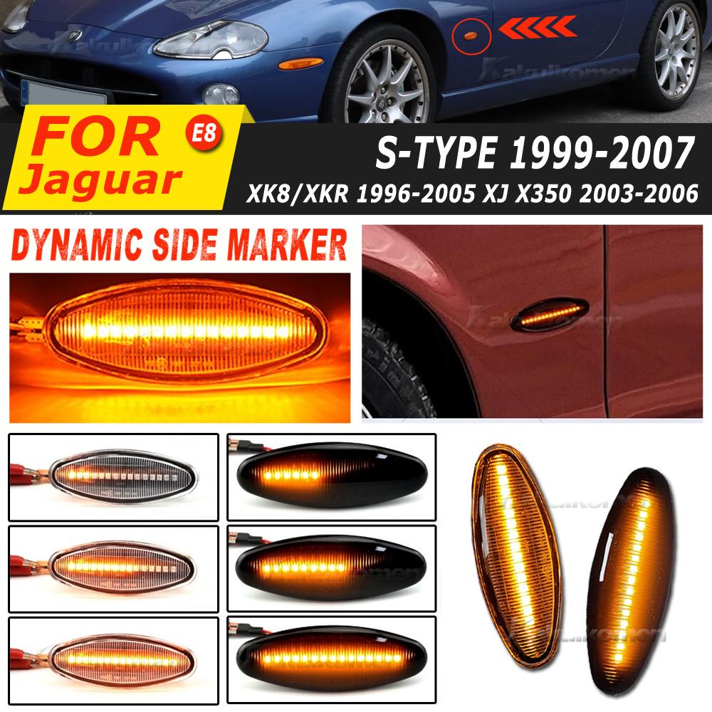 Side Marker Light For JAGUAR XK8 S-Type XK 8/XKR XJ X350 Dynamic LED Turn Signal Flashing Indicator Blinker