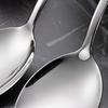 Stainless Steel Serving Spoon with Long Handle Polished Rust-Proof Deep Head Soup Rice Spoon Dishwasher Safe Utensil for Home Restaurant Buffet