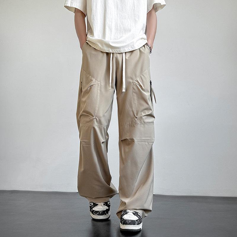 

Мужской американский комбинезон Новая весна и осень Свободные прямые брюки в стиле хай-стрит Брюки прямые и красивые 4XL