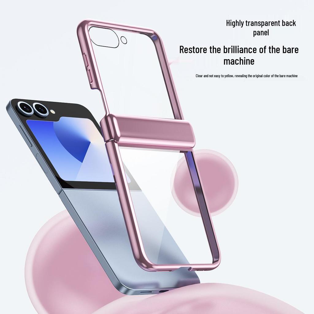 Samsung Z Flip6 Electroplated Full Coverage Drop-proof Case with Integrated Hinge Film