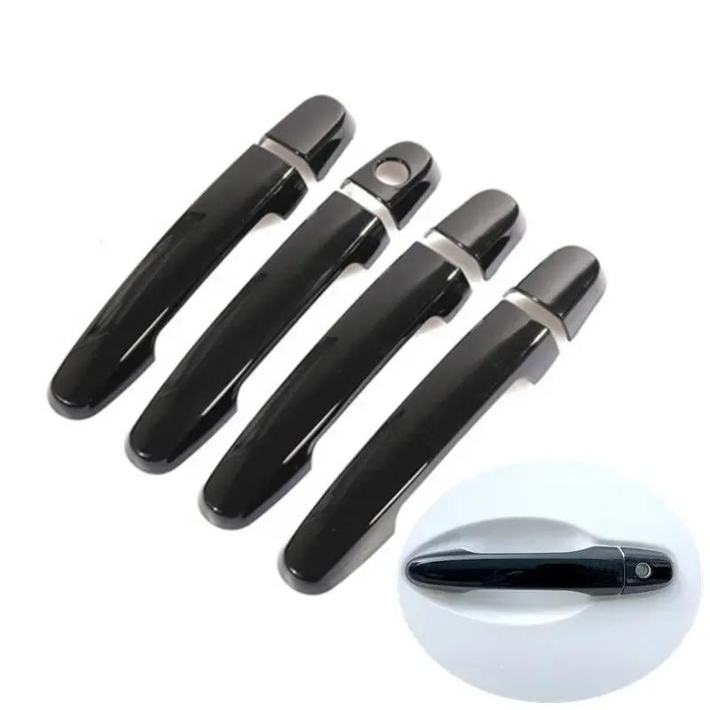 Door Handle Cover For Toyota Ractis 2005 2006 2007 2008 2009 2010 Gloss Black Chrome Car Trim Styling Accessories Stickers