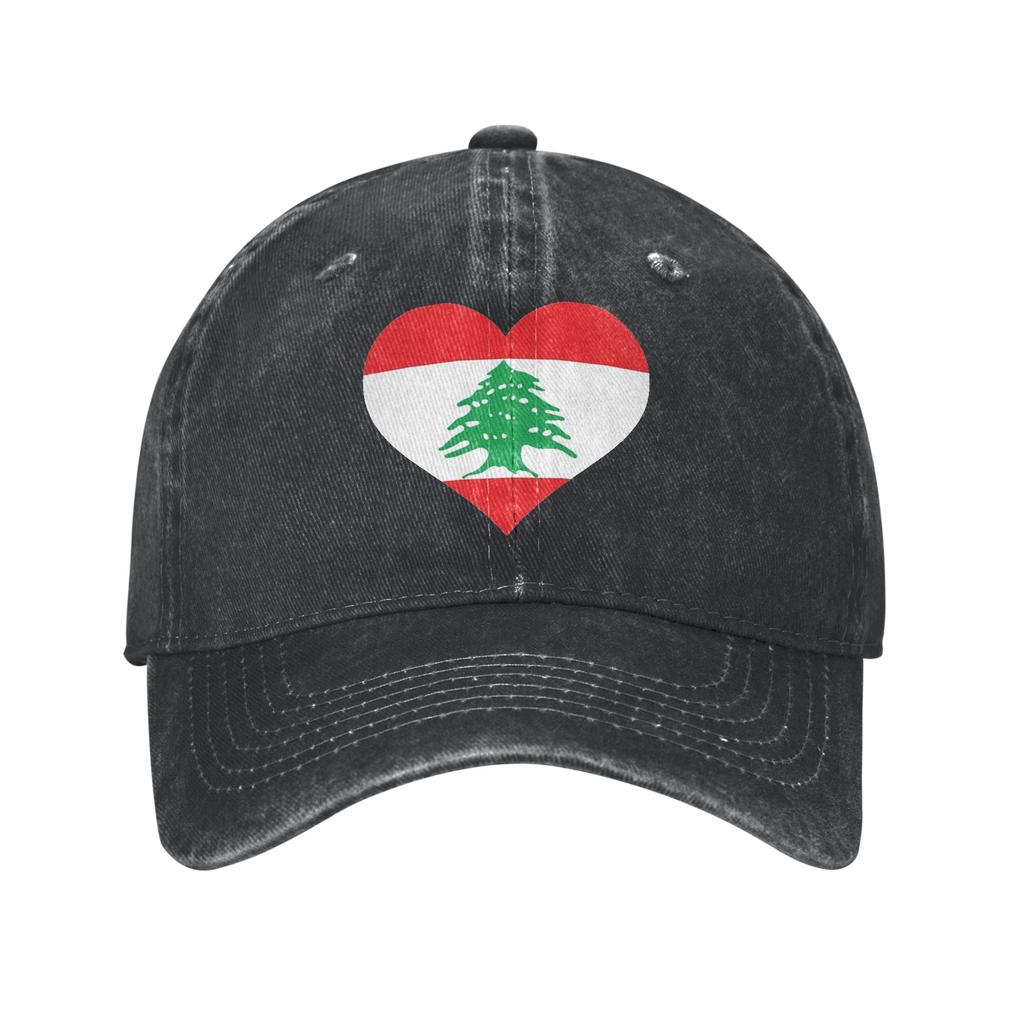 Lebanon Flag Heart Accessories Baseball Caps Unisex Casual Caps Hat Adjustable Trucker Hats Snapback Cap
