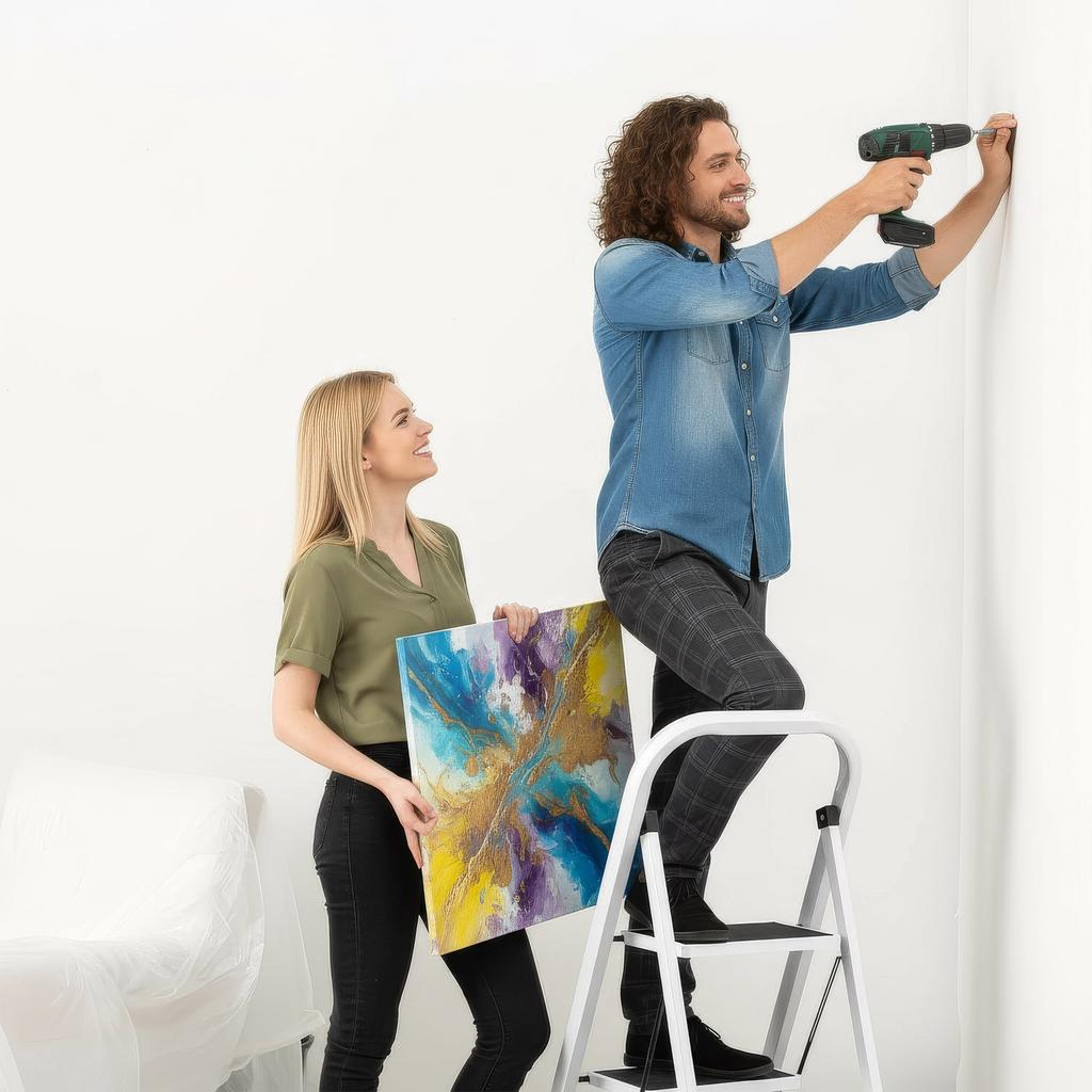 STIGE 4-step folding household ladder