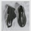 Chaussures richelieu en cuir à semelle épaisse pour adolescents – Chaussures basses à lacets, décontractées et tendance pour l'automne/hiver