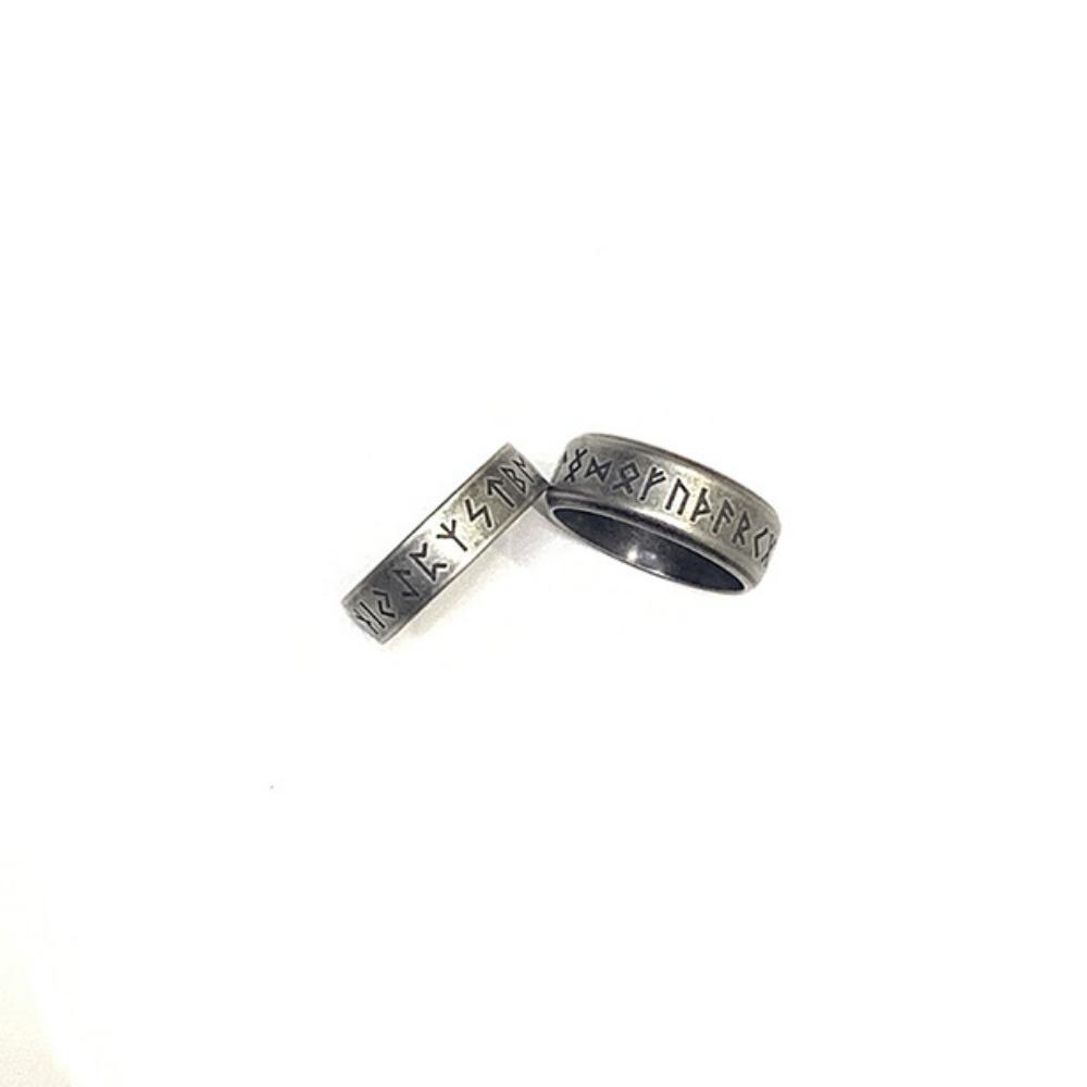 Men's Retro Rune Ring, Punk Style Trendy Design, Retro Ancient Ring Style, Party Jewelry Gift Collection