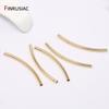 14k Gold Plated Brass 35mm Long Curved Tube Beads Accessories For Jewelry Making Accessories Supplies Findings Wholesale