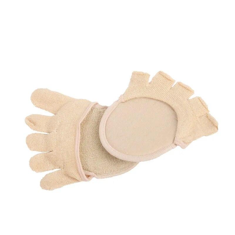 1Pair Women Toe Separator Forefoot Insole Shoes Pads High Heel Soft Insole Anti-Slip Pain Relief Foot Protection Care Liners New