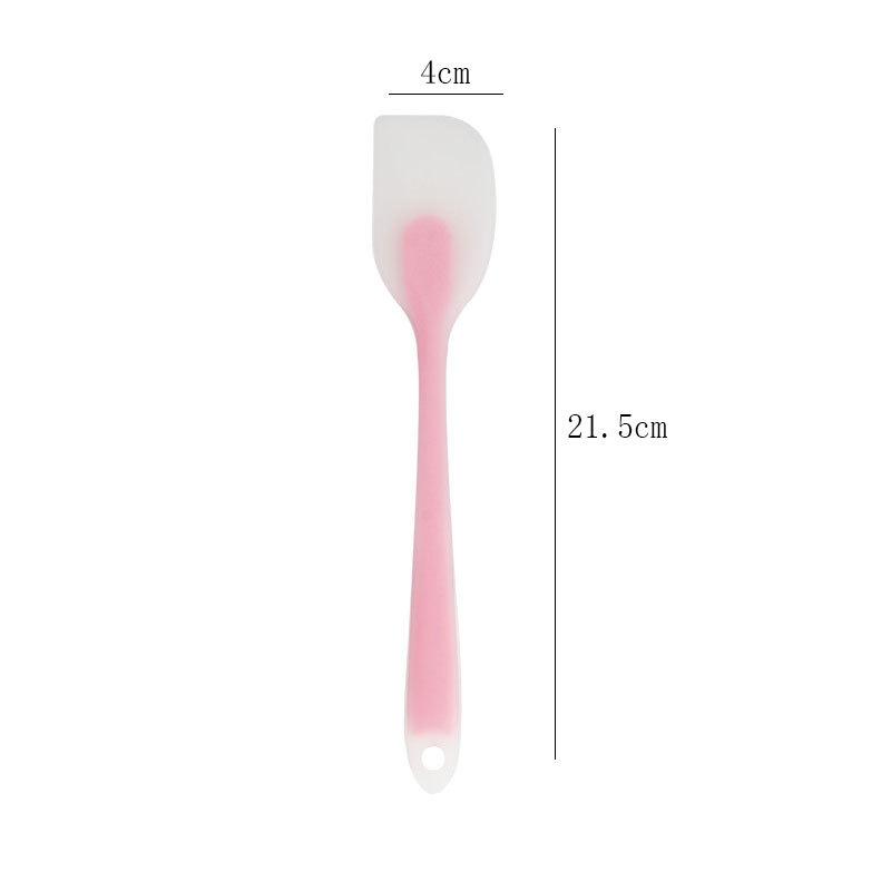 Non Stick Baking Silicone Spatulas Cake Flour Mixing Scraper Translucent Spatula Kitchen Cooking Pastry Scraper Mold Brush Tool Baking Accessories