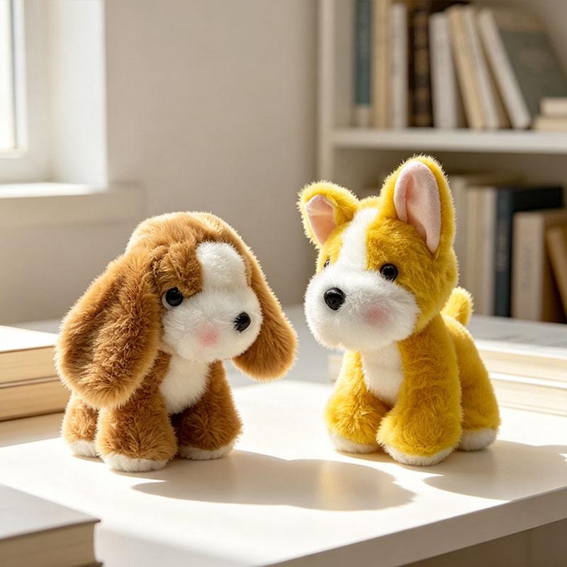 8 Kinds of Dog Cute Real Life Curly Dog Plush Toy Kawaii Cartoon Plush Toys Girl Birthday Girlfriend Christmas Gift