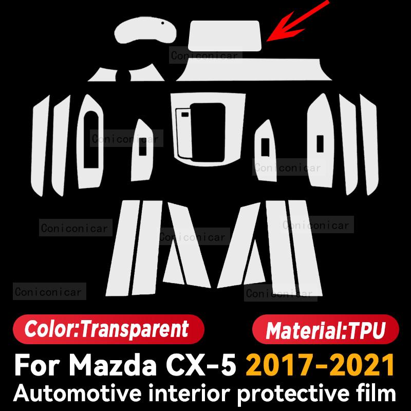 For Mazda CX-5 CX5 2017-2025 Car Interior Center Console Screen TPU Protective Film Anti-scratch Repair Film Sticker Accessories