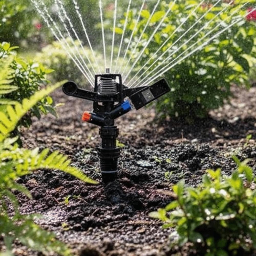 1/2 Inch Thread Water Spray Nozzle 360 Degree Rotating Sprinkler Head Impact Sprinkler  Lawn Yard