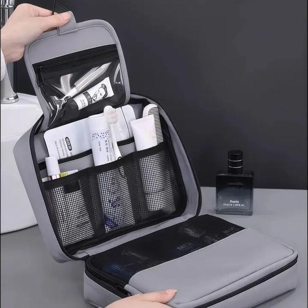 with Hanging Hook Travel Toiletry Bag Layered Travel Essentials Organizer  Fitness