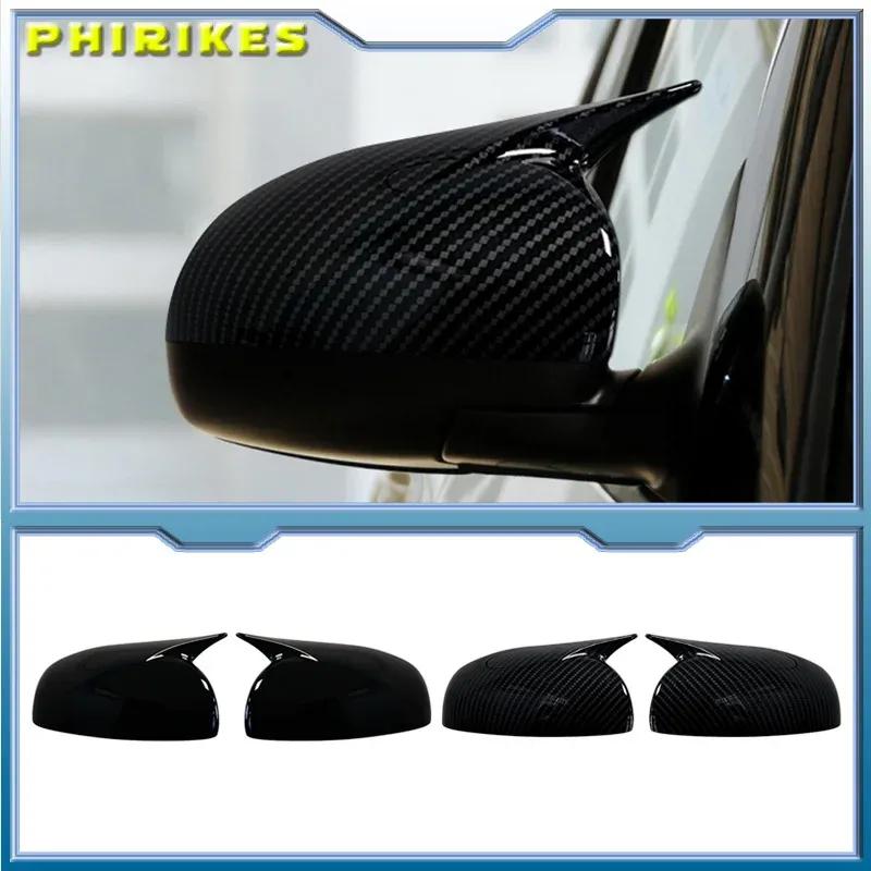 1 Pair For Skoda Fabia 2008-2014 Car Rearview Side Mirror Cover Wing Cap Exterior Door Case Trim Sticker