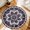 Boho Mandala Print Round Rugs Room Floor Mats Non-Slip Living Room Rugs Washable Carpet For Home Decor Mat