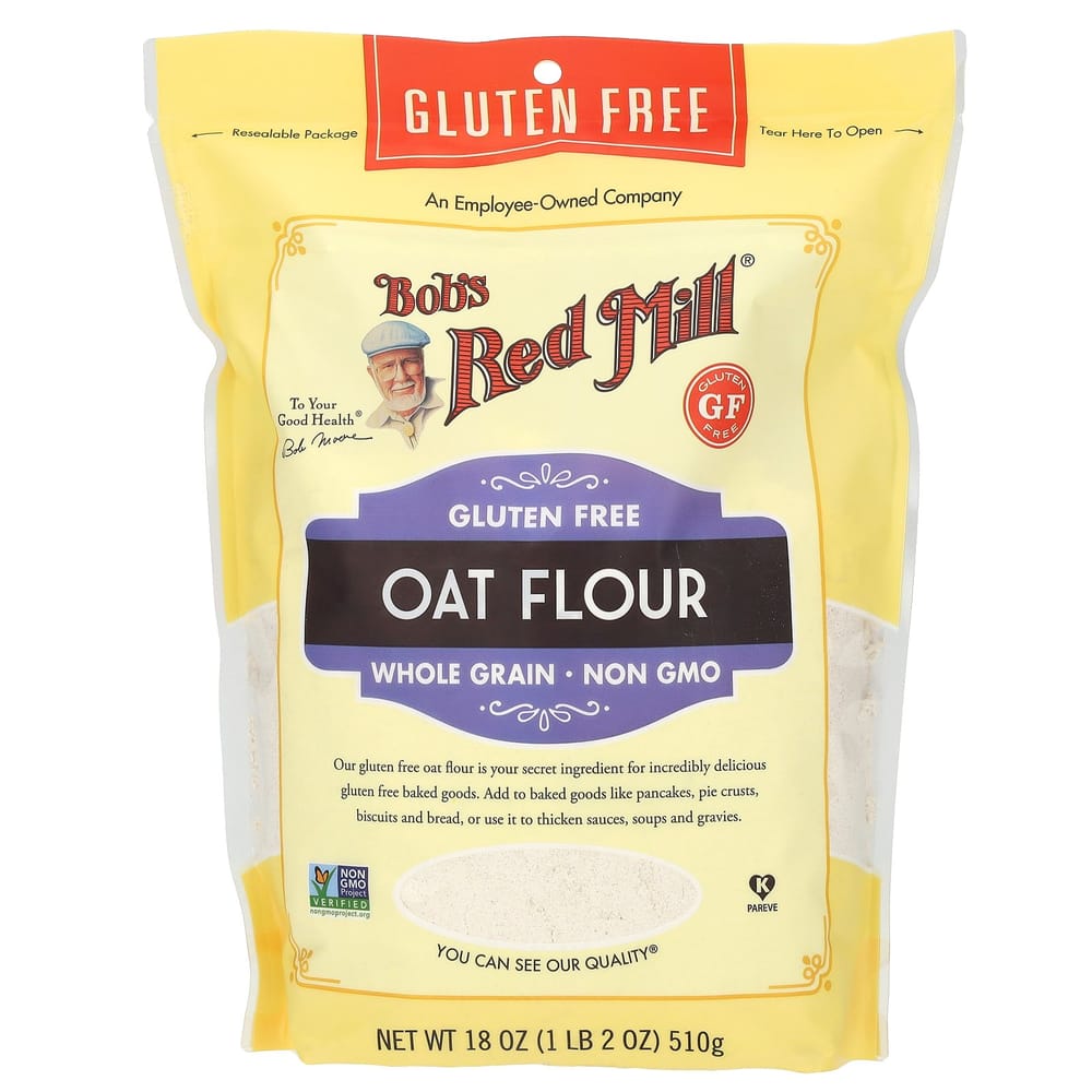 Bobs Red Mill Whole Grain Gluten-Free Oat Flour, 510g (18 oz)
