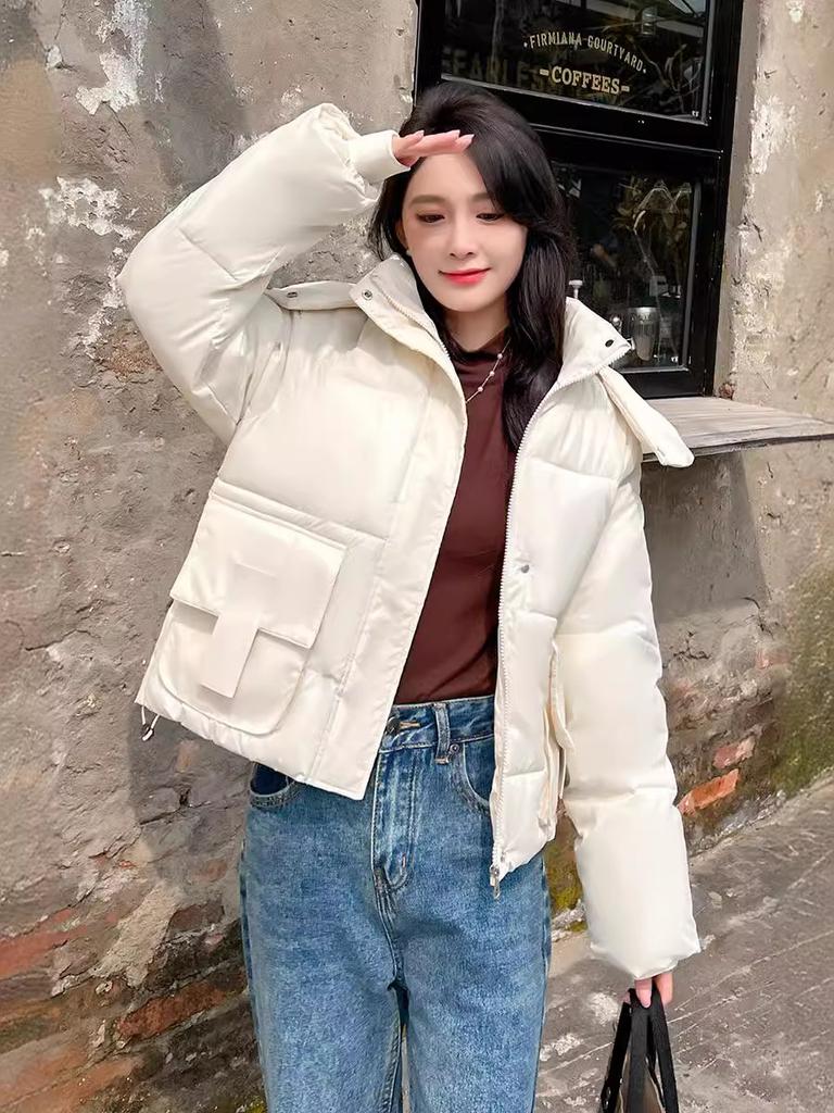 Bread clothes jacket small man big bag short cotton clothes women's live hat new down  clothes