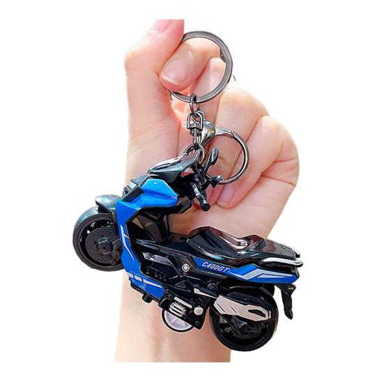 Keychain Pendant Motorbike Charm Zinc Alloy Anti-Detachable Hook Keyring Backpack Accessory Decompression Tool