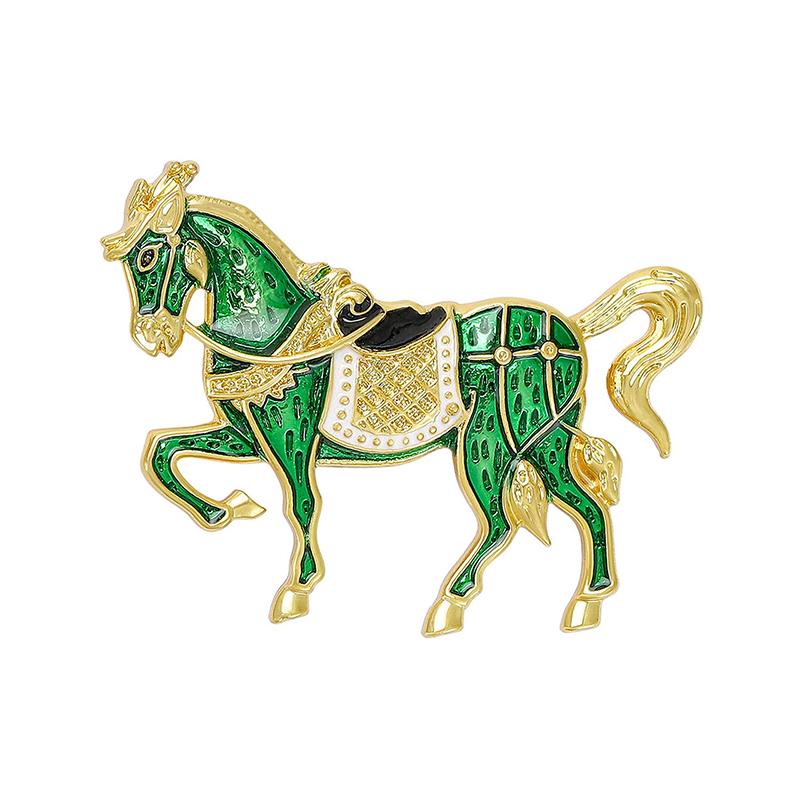 

Классические эмалевые броши-лошади для женщин Знаки зодиака Булавки Повседневные аксессуары для вечеринок Роскошные новогодние подарки Друзья