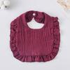 Ruffle Baby Drool Bibs: Pure Cotton Printed Lace Bibs