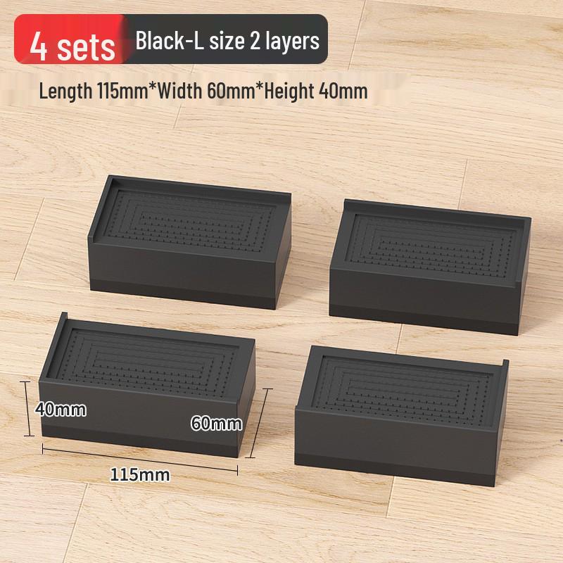 Non-Slip Furniture Heightening Pads for Table, Sofa, Coffee Table, TV Cabinet - Shockproof Leg Risers
