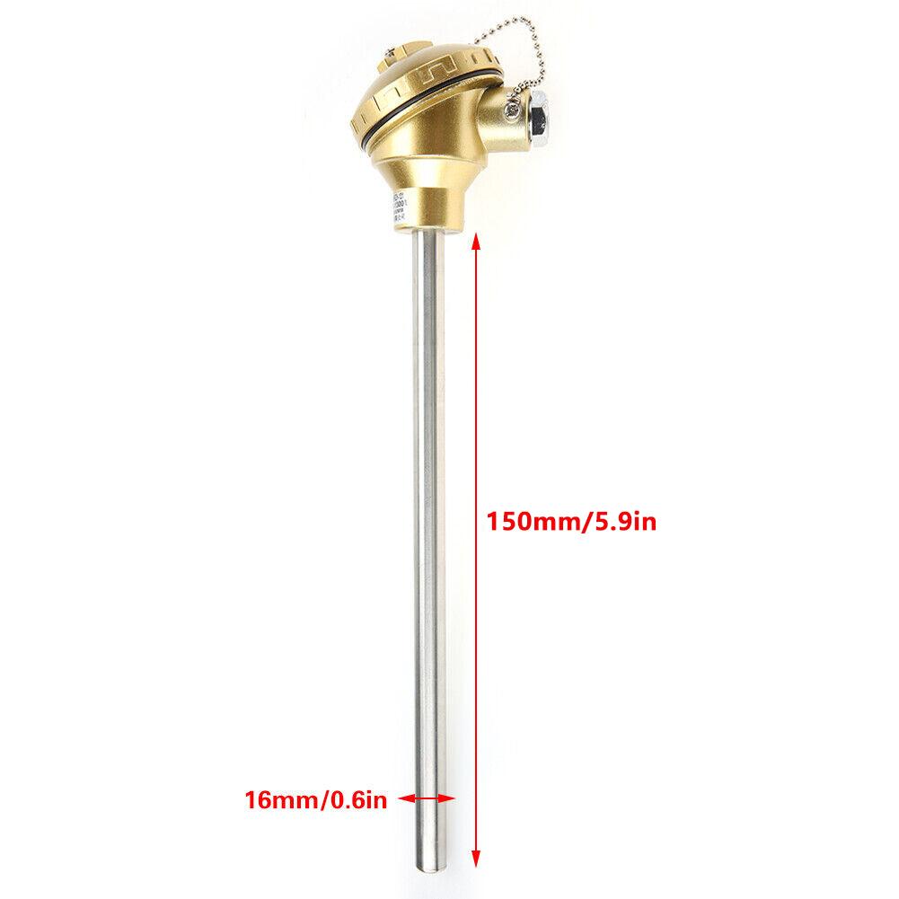 1PC 50-400mm Stainless Steel Thermocouple Probe High Temperature Resistant For Thermometers Multimeters K-type Thermocouples