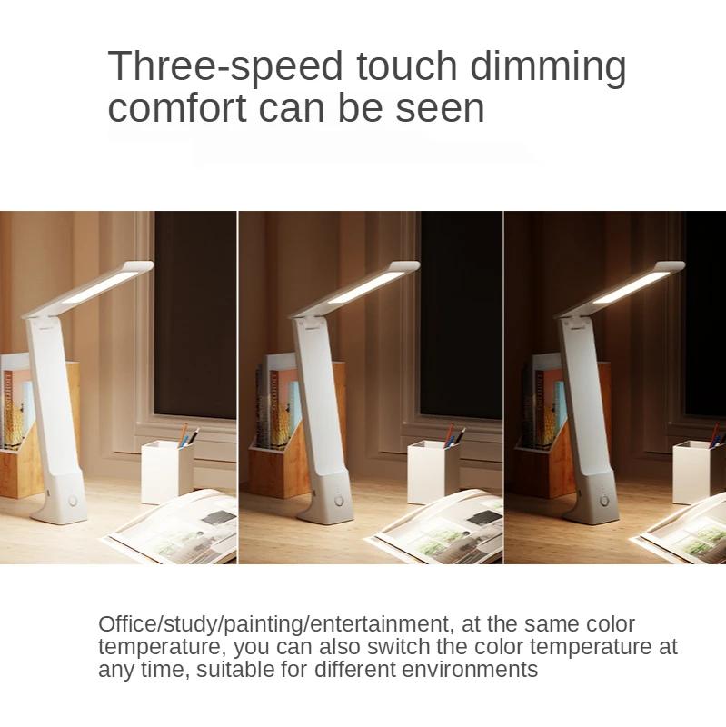 LED Desk Lamp Eye Protection Desk Writing Homework Study Special Bedroom Bedside Desk Lamp for Rechargeable Dormitory