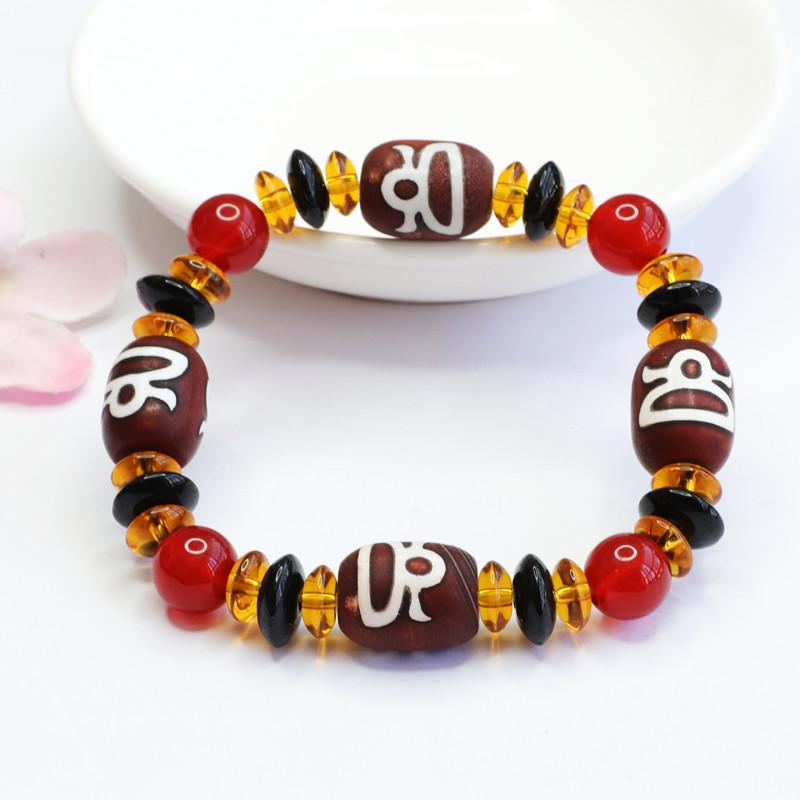 2026 God of Wealth Tibet Beads as Right Rain Red Agate Bracelet Chalcedony Factory Live Delivery S2040405