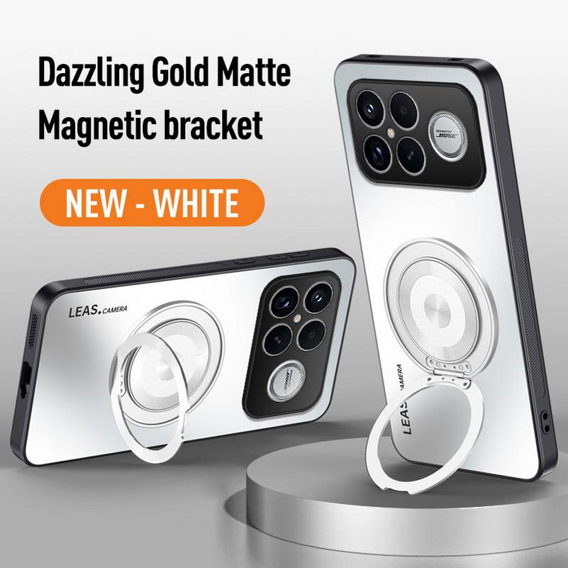 

AG Matte Back Panel Metal Magnetic Bracket Case For Poco F8 Ultra F8 Pro F7 X7 Pro M7 F6 X6 Pro M6 F5 X6 POCO C85 C75 C65 Cover Poco F8 ultra