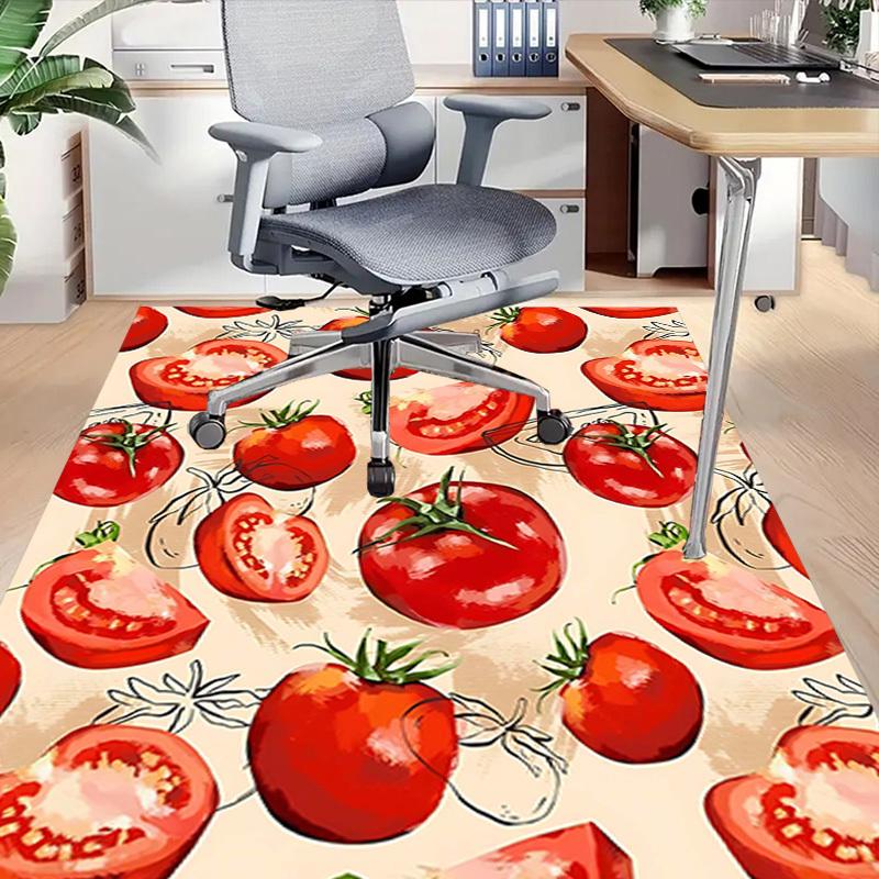 1PC Tomato Pattern Extra Large Non-Slip Floor Carpet, Office, Family, Bedroom, Studio - Large Area Rug Indoor Rugs, Vibrant Colors-W299
