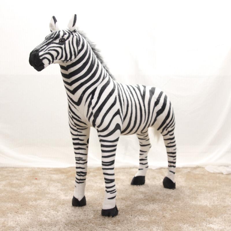 Zebra Plush Animal Crosing Soft Giant Stuffed Horse Realistic Hukelma Sweaty Lusama Plushie Toy Doll For Kid Gift Cuddly Fluffy Huggable Kawaii