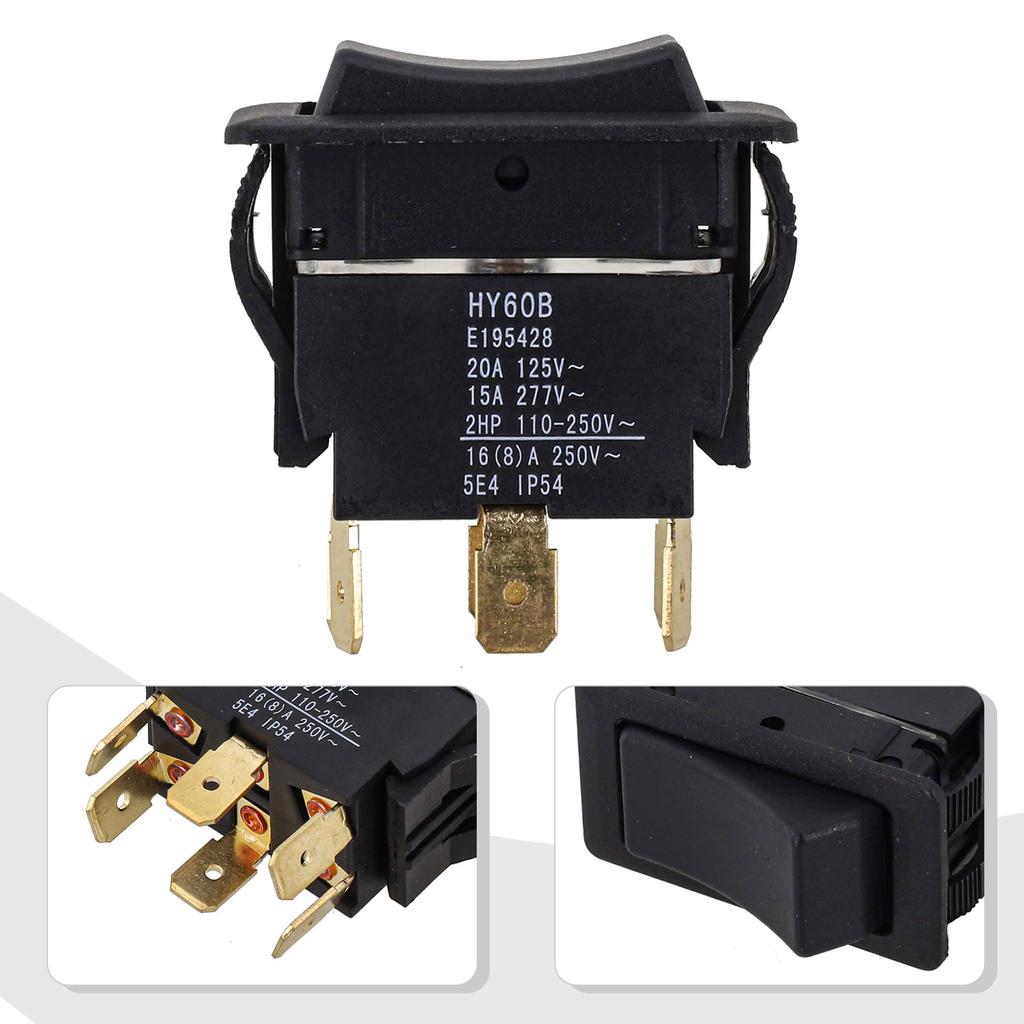 6-Terminals Switch HY60B Switch 15A At 250VAC 20A At 125VAC IP54 Protection For Demanding Applications For Household Appliances
