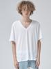 GOZER Under V-Neck Half T-Shirt_White
