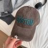 Korean Style Retro Baseball Cap Letter Embroidered Soft Top Versatile Casual Sun Protection Peaked Cap